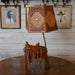John H. Kittleson Tooled Leather Mini Saddle Lamp Collectibles John H. Kittleson