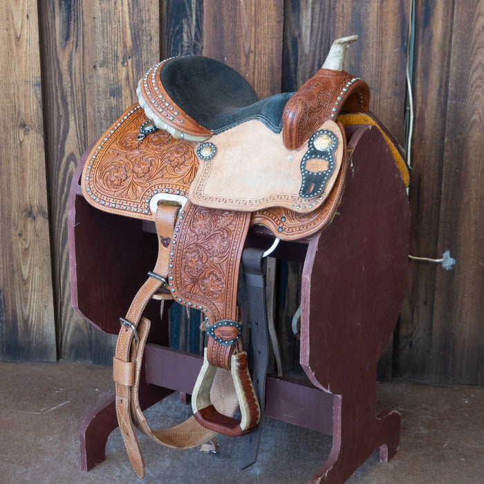 12.5" USED TESKEY'S COMPETITION BARREL SADDLE