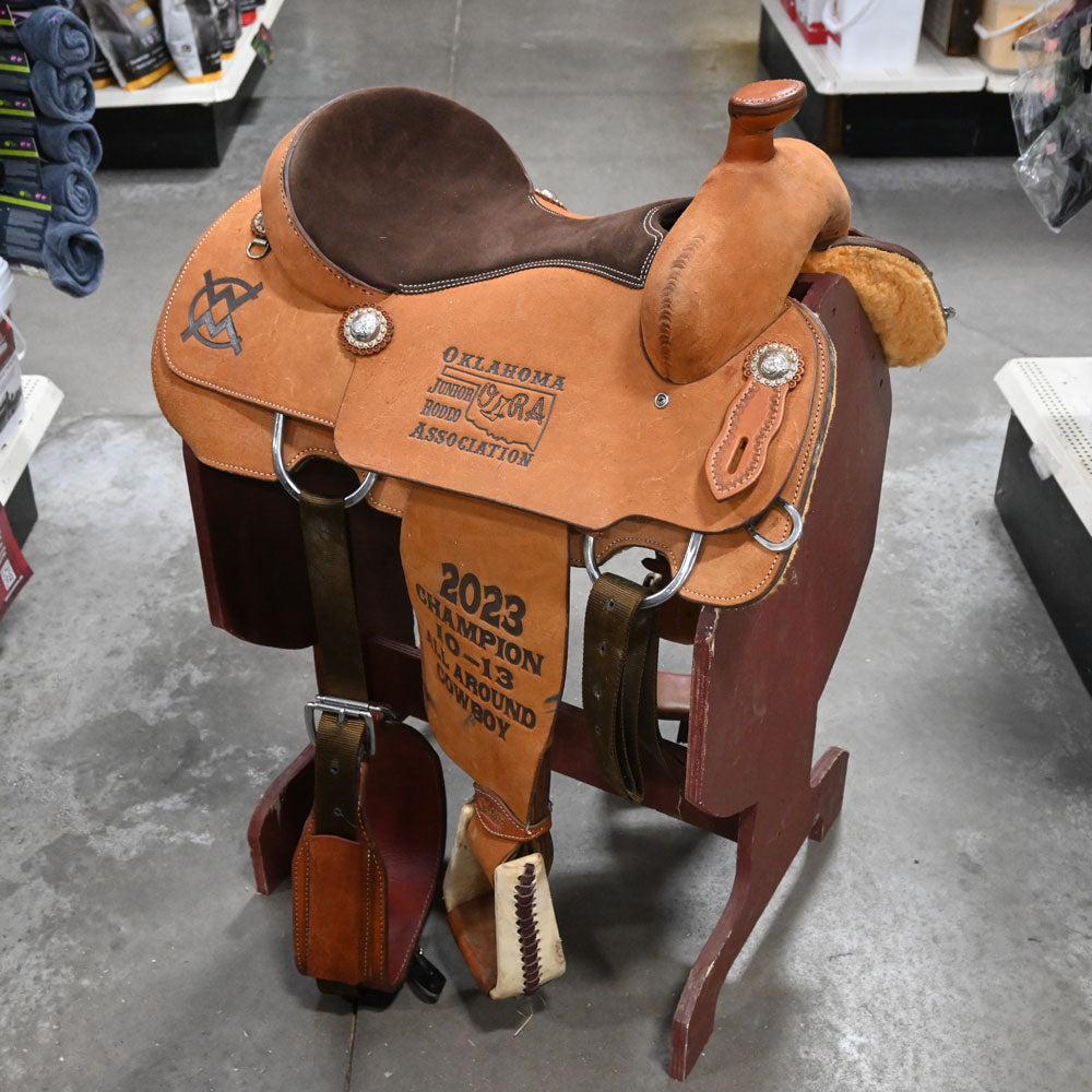 15" USED SLONE ROPING SADDLE