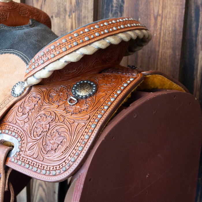 12.5" USED TESKEY'S COMPETITION BARREL SADDLE
