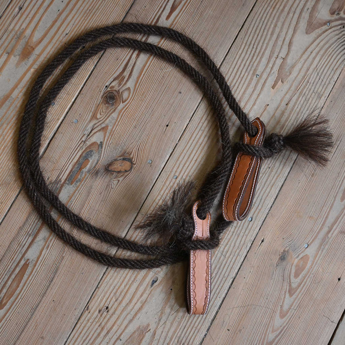 Jose Ortiz Mohair 1/2" Rope Reins w/Leather Rein Connectors