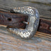 Vintage 36" Belt w/Sterling Silver 3pc. Ranger Belt Buckle Collectibles misc