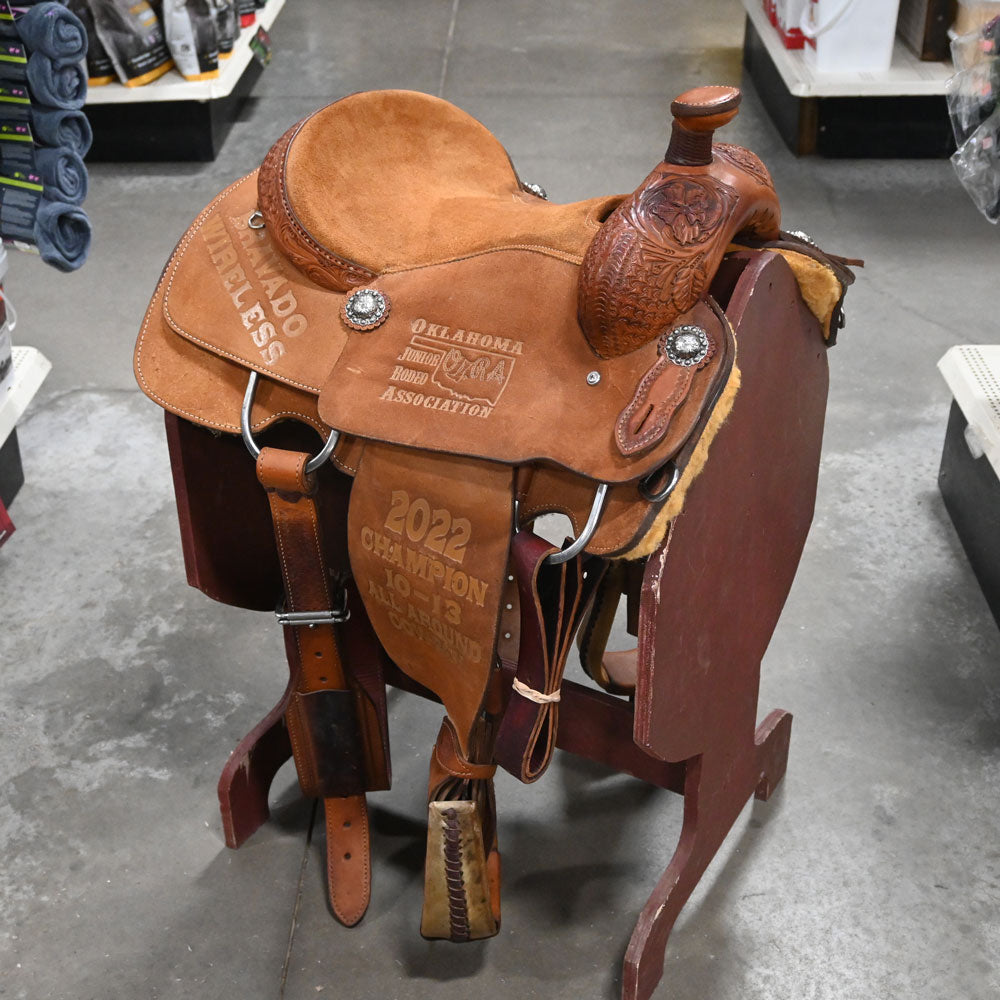 14" USED SLONE ROPING SADDLE