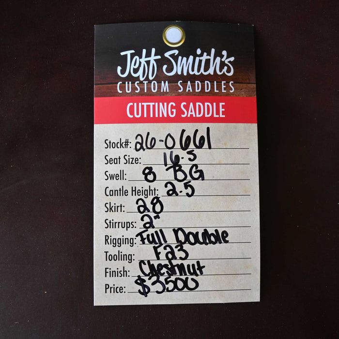 16.5" JEFF SMITH BEAU GALYEAN CUTTING SADDLE