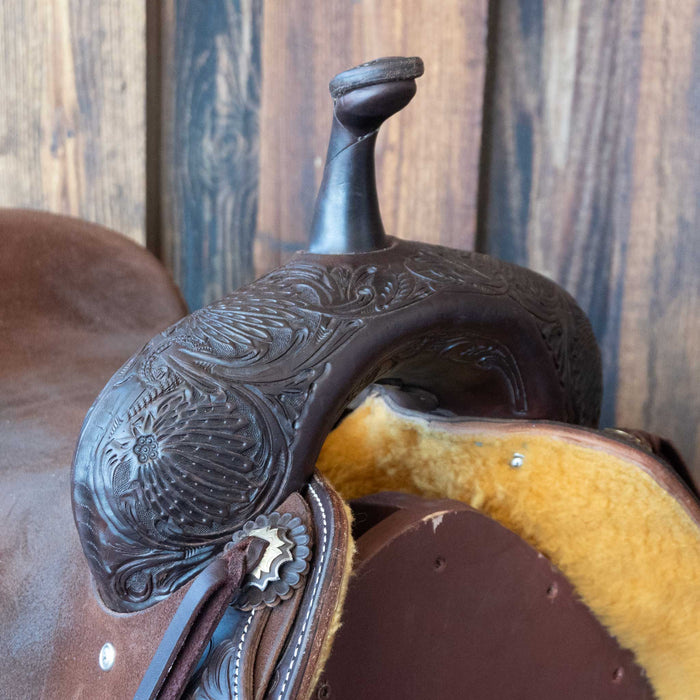 17" USED JEFF SMITH CUTTING SADDLE