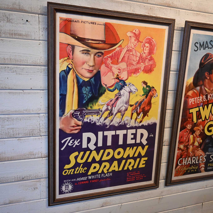 Original "Sundown on the Prairie" Movie Poster Printed in the USA Collectibles MISC