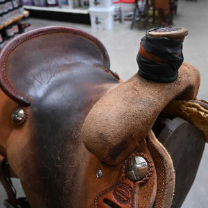 14.5" USED TESKEY'S ROPING SADDLE Saddles TESKEY'S SADDLERY LLC   