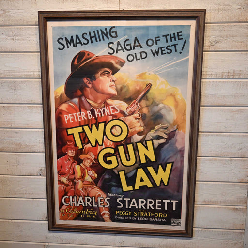 Original Two Gun Law Movie Poster Printed in the USA Collectibles MISC