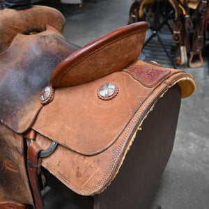 14.5" USED TESKEY'S ROPING SADDLE Saddles TESKEY'S SADDLERY LLC   