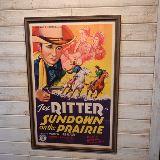 Original "Sundown on the Prairie" Movie Poster Printed in the USA Collectibles MISC