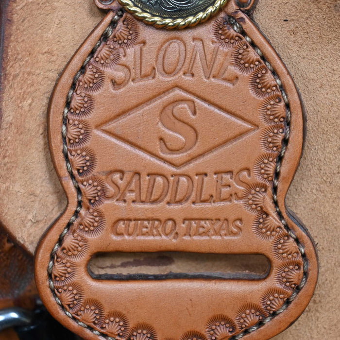 14" USED SLONE S TEAM ROPING SADDLE