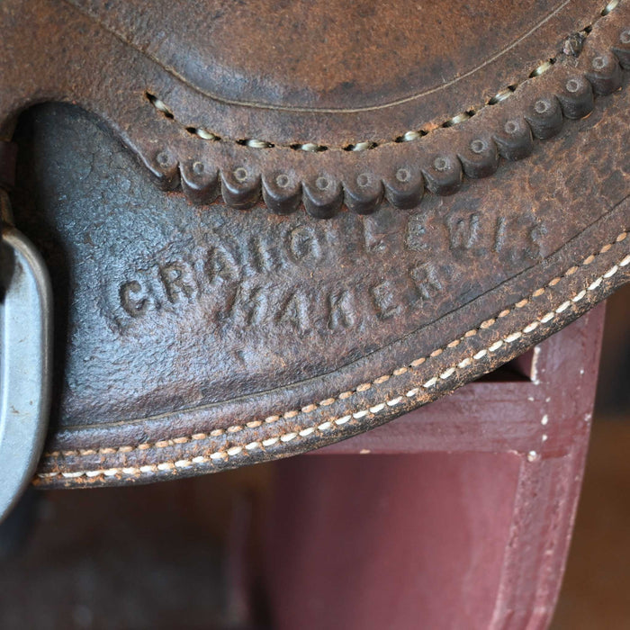 14.5" USED CRAIG LEWIS RANCH SADDLE Saddles - Used Craig Lewis
