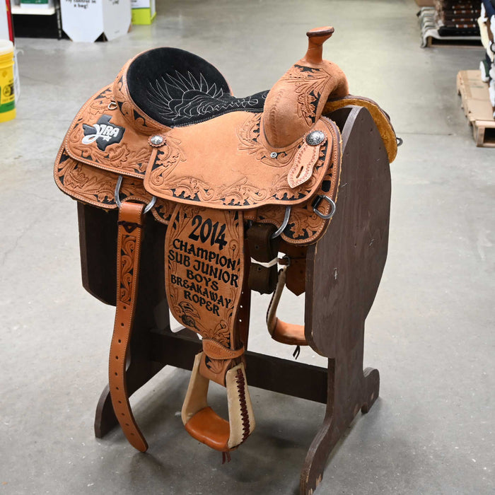 13.5" USED SLONE S TEAM ROPING SADDLE