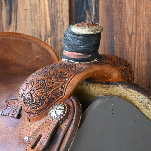 14.5" USED TRENT WARD PLATINUM SERIES TEAM ROPING SADDLE Saddles - Used Trent Ward