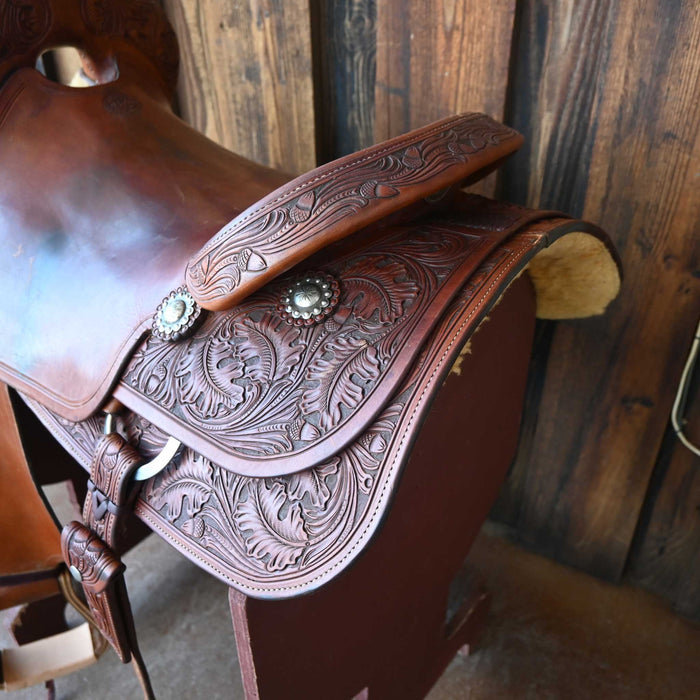 17.5" USED M.L LEDDY CUTTING SADDLE Saddles - Used ML Leddy