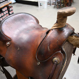 15" USED TEXAS SADDLERY ROPING SADDLE Saddles TEXAS SADDLERY   