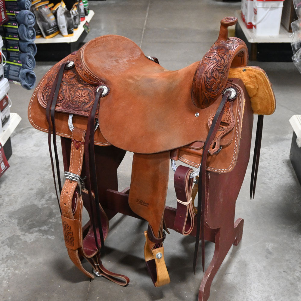 18" USED JEFF SMITH RANCH CUTTER SADDLE