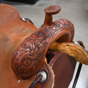 18" USED JEFF SMITH RANCH CUTTER SADDLE