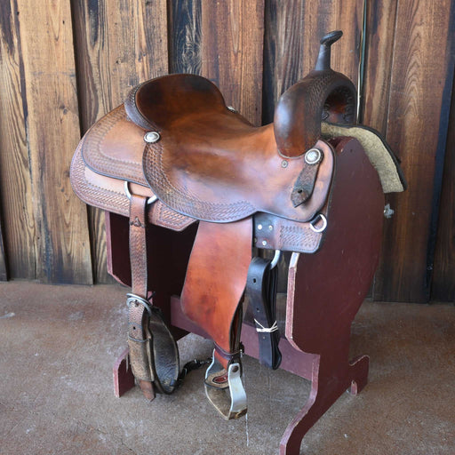 17.5" USED ROO HIDE CUTTING SADDLE Saddles - Used ROO HIDE