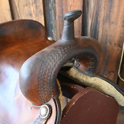 17.5" USED ROO HIDE CUTTING SADDLE Saddles - Used ROO HIDE