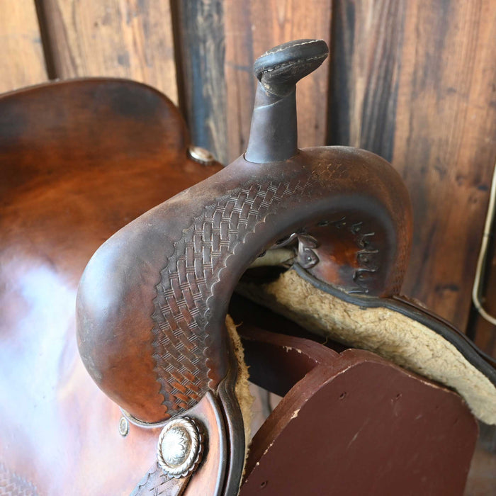 17.5" USED ROO HIDE CUTTING SADDLE Saddles - Used ROO HIDE