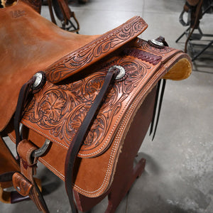 18" USED JEFF SMITH RANCH CUTTER SADDLE