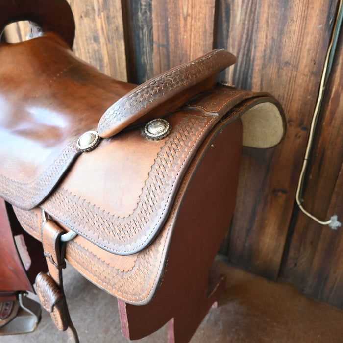 17.5" USED ROO HIDE CUTTING SADDLE Saddles - Used ROO HIDE