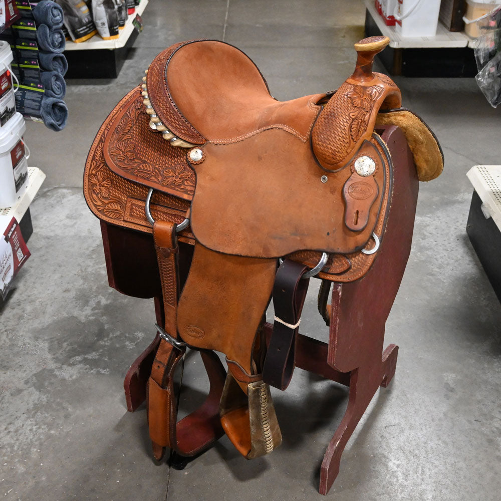 14" USED TESKEY'S ROPING SADDLE