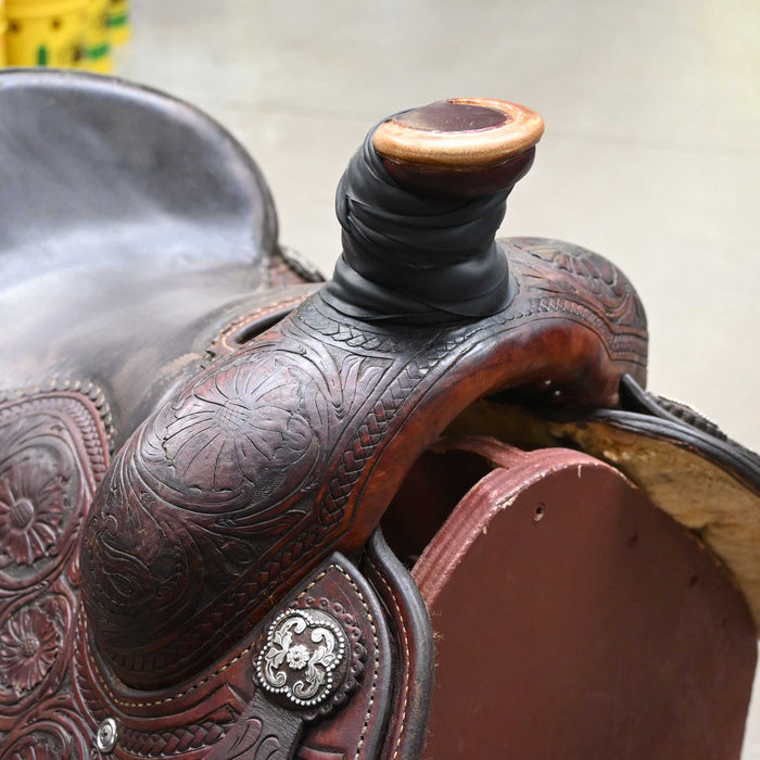 14" USED CACTUS TEAM ROPING SADDLE