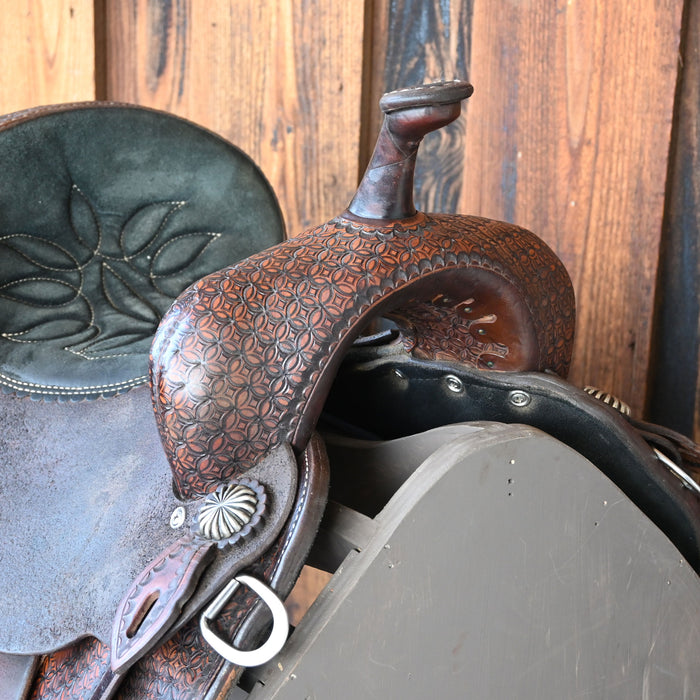 13" USED DOUBLE J PRO BARREL SADDLE
