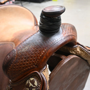 14.5" USED HW ROPING SADDLE Saddles HW Leather Co.