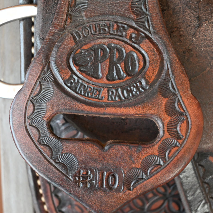 13" USED DOUBLE J PRO BARREL SADDLE