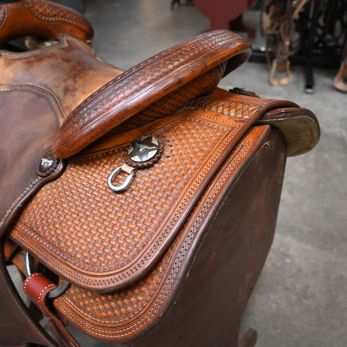 14.5" USED HW ROPING SADDLE Saddles - Used HW Leather Co.