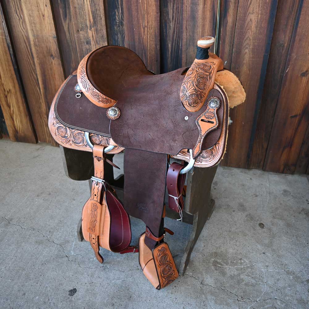 15" TESKEY'S CALF ROPING SADDLE Saddles TESKEY'S SADDLERY LLC   