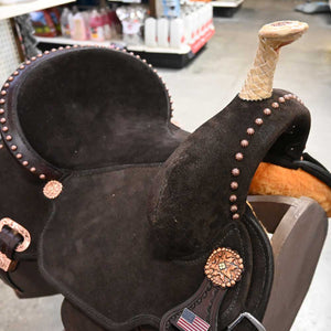 15" CIRCLE Y JOSEY-MITCHELL LIGHTWEIGHT LIGHTSPEED BARREL SADDLE Saddles Circle Y Saddlery   