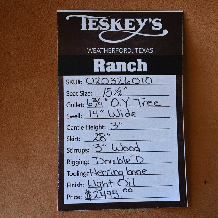 15.5" TESKEY'S RANCH SADDLE