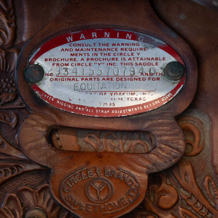 15" USED CIRCLE Y EQUITATION SADDLE