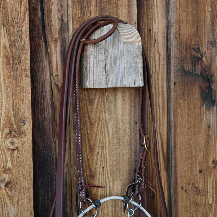 Twisted Wire Loose Port Sliding Gag Combo Bridle Rig w/Single Ear Headstall