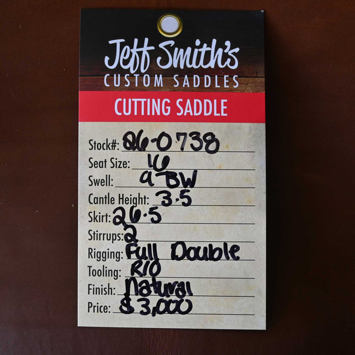16" JEFF SMITH BUSTER WELCH CUTTING SADDLE