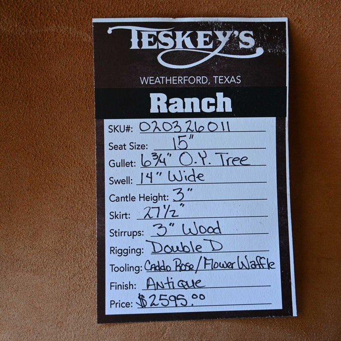 15" TESKEY'S RANCH SADDLE