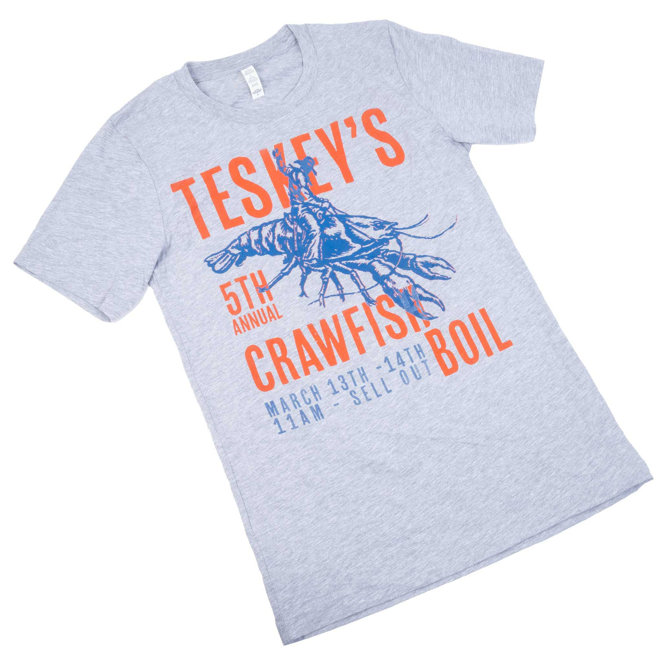 Teskey's Limited Edition Crawfish Boil Tee - Grey TESKEY'S GEAR - SS T-Shirts Teskey's