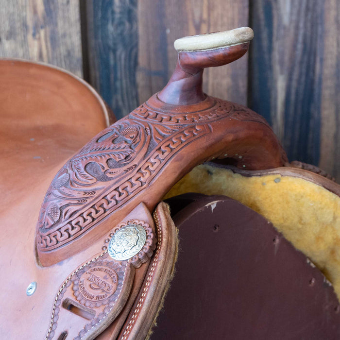 16" USED TESKEY'S STEER WRESTLING SADDLE