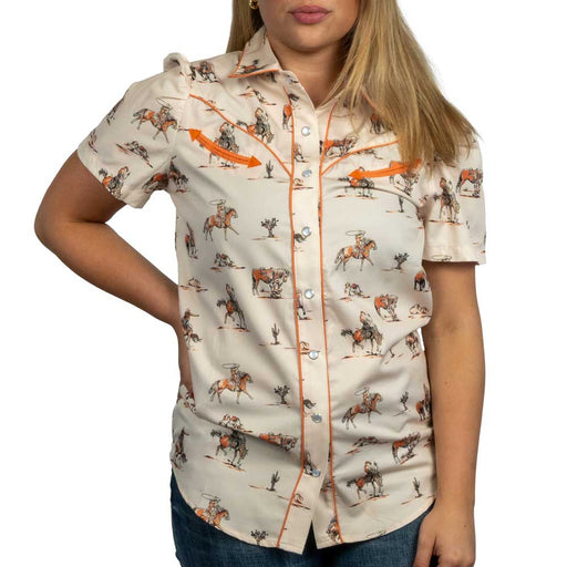 Howdy Hanny Arrow Pearl Snap Shirt - Western Things WOMEN - Clothing - Tops - Short Sleeved Howdy Hanny