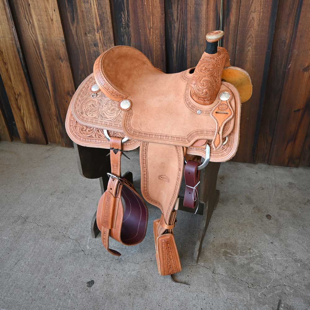 15" TESKEY'S TEAM ROPING SADDLE Saddles TESKEY'S SADDLERY LLC   