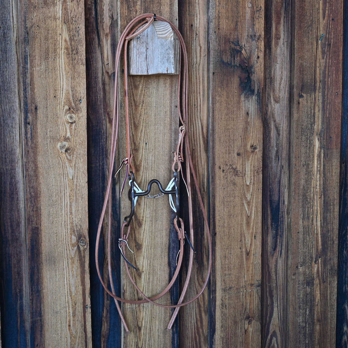 JD BIts Solid Port Bridle Rig w/Single Ear Headstall