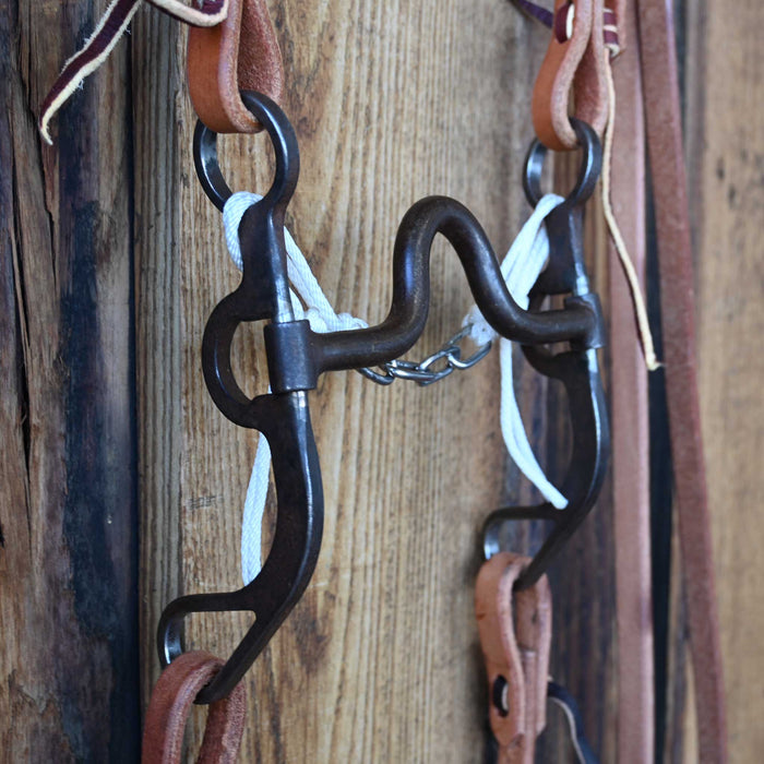 JD BIts Solid Port Bridle Rig w/Single Ear Headstall