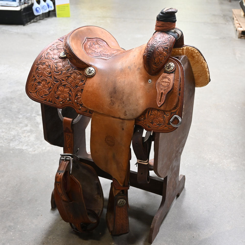 14.5" USED JEFF SMITH ROPING SADDLE