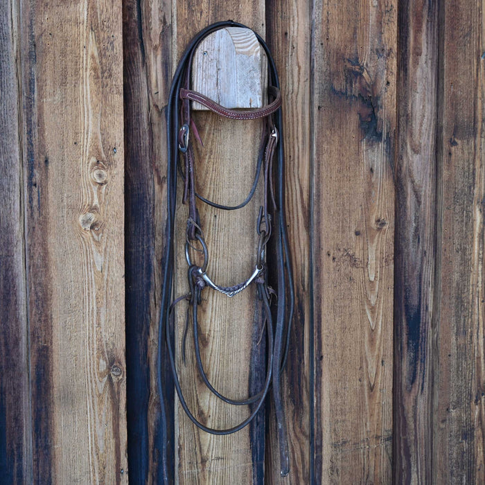 O-Ring Twisted Wire Snaffle Bridle Rig w/Browband Headstall
