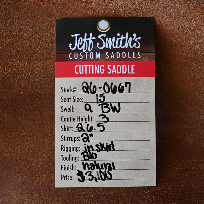 15" JEFF SMITH BUSTER WELCH CUTTING SADDLE