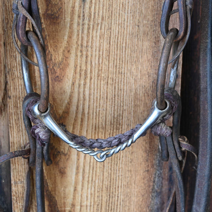 O-Ring Twisted Wire Snaffle Bridle Rig w/Browband Headstall